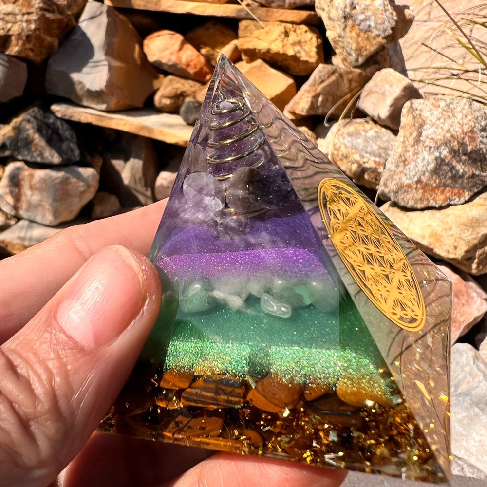 Colorful Pyramid Orgonite pyramid